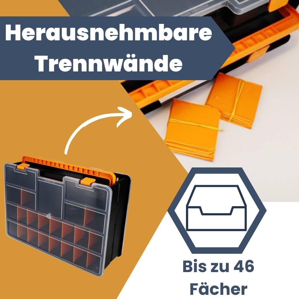 Sortimentskoffer Doppel Seitig Sortimentkasten Kleinteile Magazin Tackle Box