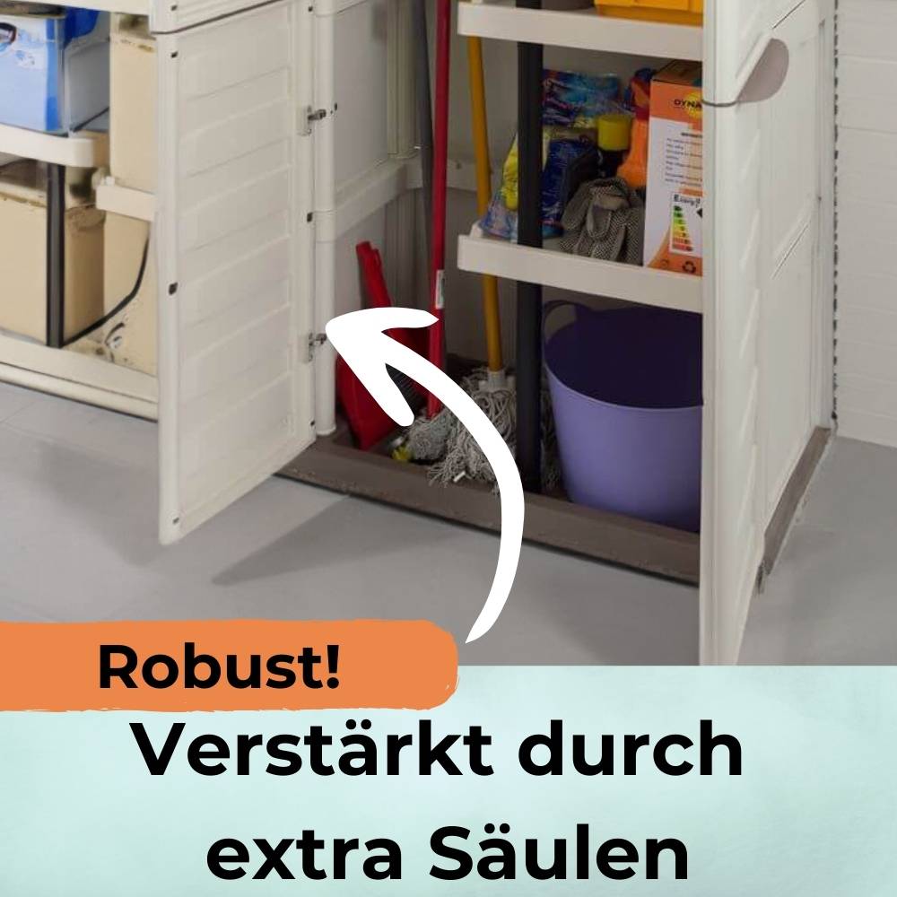 Gartenschrank Kunststoff Geräteschrank Wetterfest Balkonschrank Wasserdicht Haushaltsschrank Werkstatt Schrank