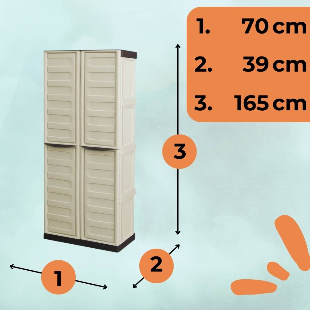 Gartenschrank Kunststoff Geräteschrank Wetterfest Balkonschrank Wasserdicht Haushaltsschrank Werkstatt Schrank