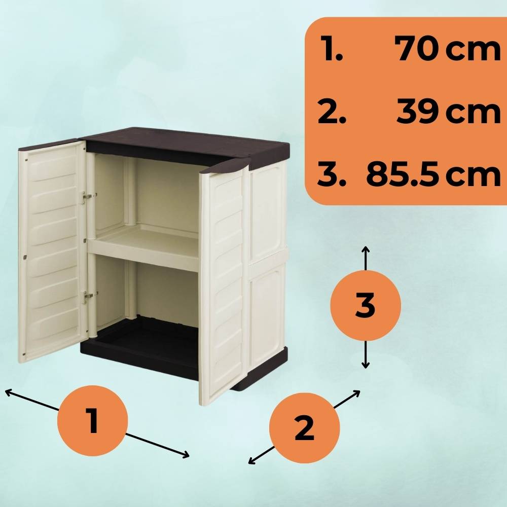Gartenschrank Kunststoff Geräteschrank Wetterfest Balkonschrank Wasserdicht Haushaltsschrank Werkstatt Schrank