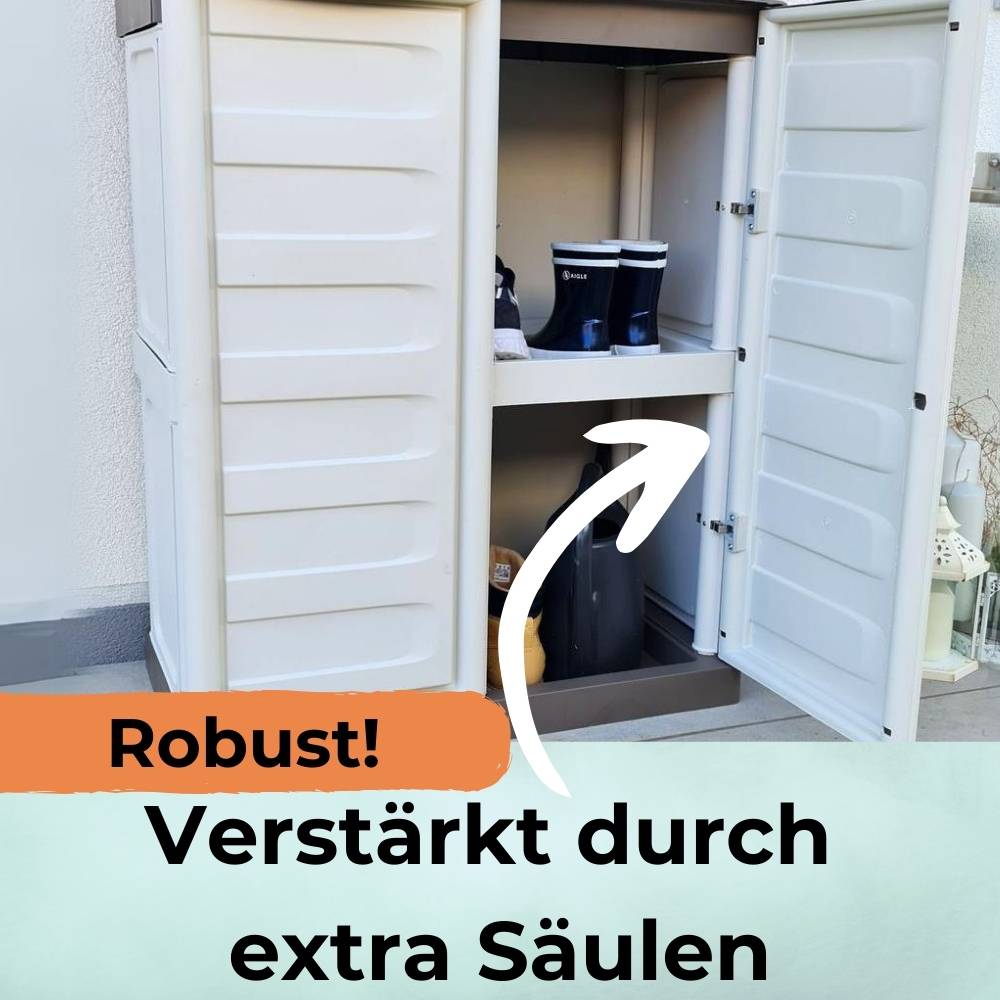 Gartenschrank Kunststoff Geräteschrank Wetterfest Balkonschrank Wasserdicht Haushaltsschrank Werkstatt Schrank