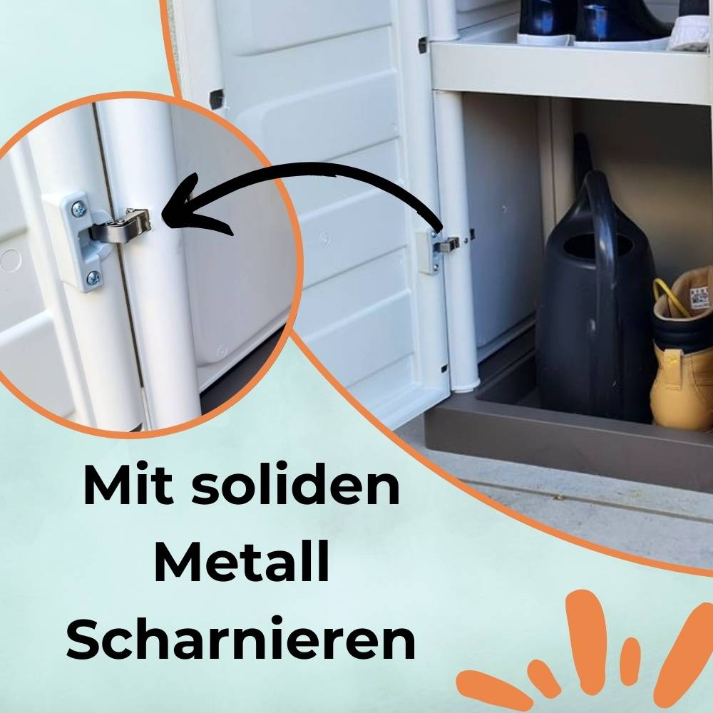 Gartenschrank Kunststoff Geräteschrank Wetterfest Balkonschrank Wasserdicht Haushaltsschrank Werkstatt Schrank