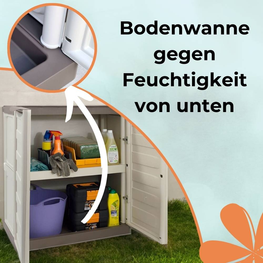 Gartenschrank Kunststoff Geräteschrank Wetterfest Balkonschrank Wasserdicht Haushaltsschrank Werkstatt Schrank