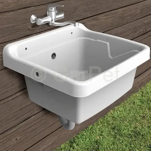 Waschbecken Set Ausgussbecken Kunststoff Werkstatt Keller Garten Waschtisch Waschbecken Set Ausgussbecken Kunststoff Werkstatt Keller Garten Waschtisch