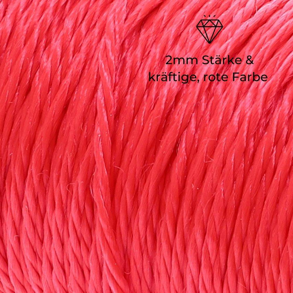 Maurerschnur rot Richtschnur 100m 2mm reißfeste Schnur Spannschnur Pflasterschnur Bauschnur Mauerschnur Verlegeschnur Lotschnur