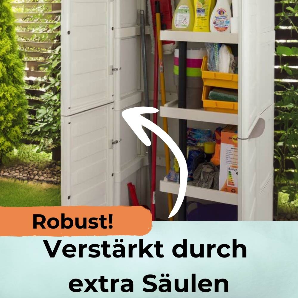 Besenschrank Gartenschrank Kunststoff Putzschrank Geräteschrank Wetterfest Balkonschrank Wasserdicht Haushaltsschrank Werkstatt Putz Schrank