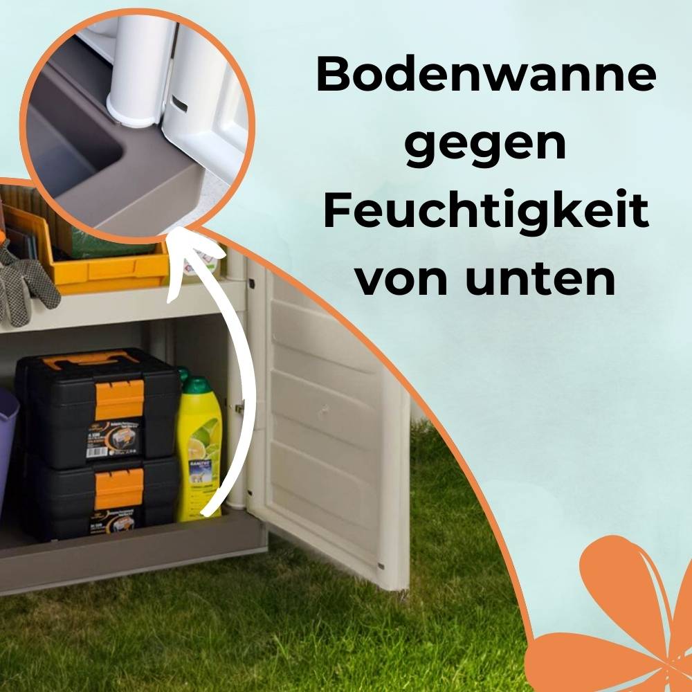 Besenschrank Gartenschrank Kunststoff Putzschrank Geräteschrank Wetterfest Balkonschrank Wasserdicht Haushaltsschrank Werkstatt Putz Schrank