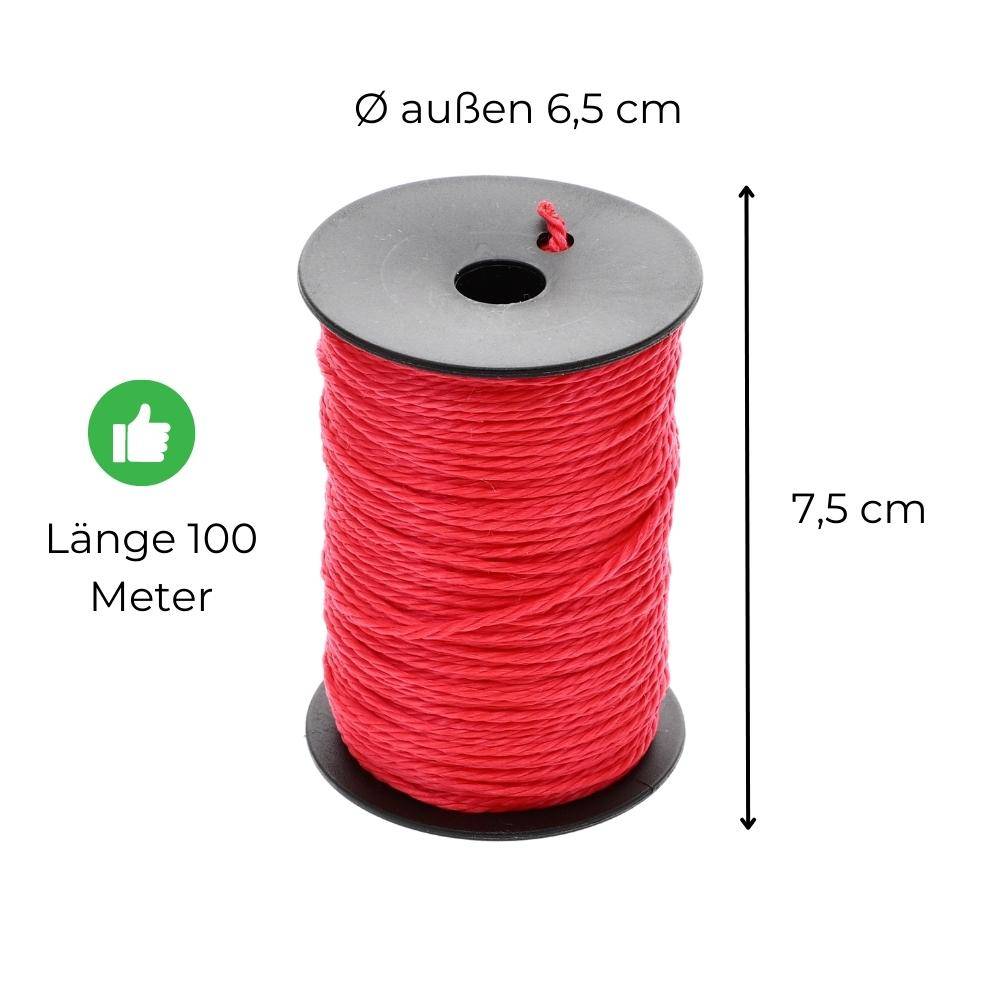 Maurerschnur rot Richtschnur 6 x 100m 2mm reißfeste Schnur Spannschnur Pflasterschnur Bauschnur Mauerschnur Verlegeschnur Lotschnur