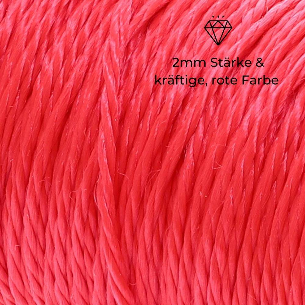 Maurerschnur rot Richtschnur 6 x 100m 2mm reißfeste Schnur Spannschnur Pflasterschnur Bauschnur Mauerschnur Verlegeschnur Lotschnur