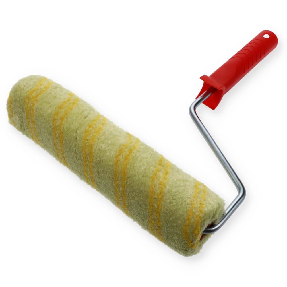 Farbrolle Polyamid 12mm mit Bügel 25 cm Maler Streich Rolle Farb Walze Lack