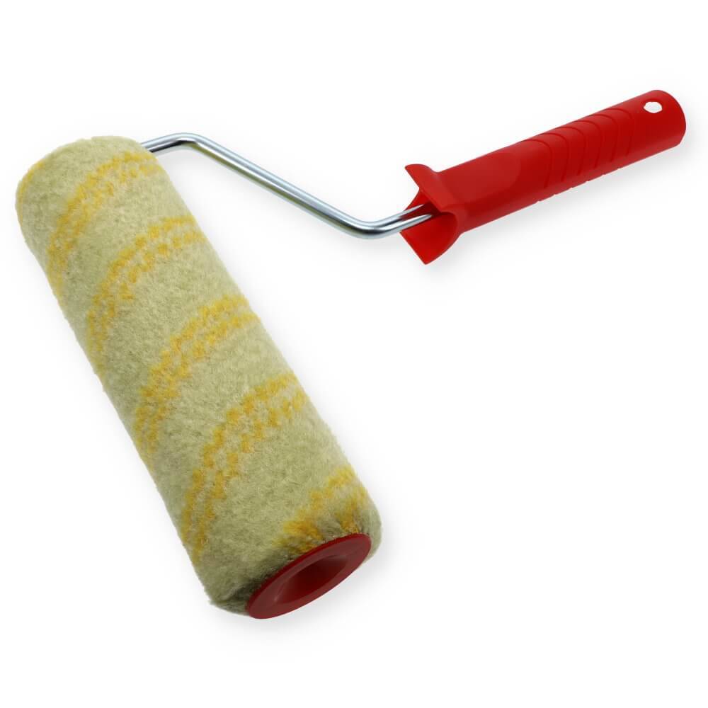 Farbrolle Polyamid 12mm mit Bügel 20 cm Maler Streich Rolle Farb Walze Lack