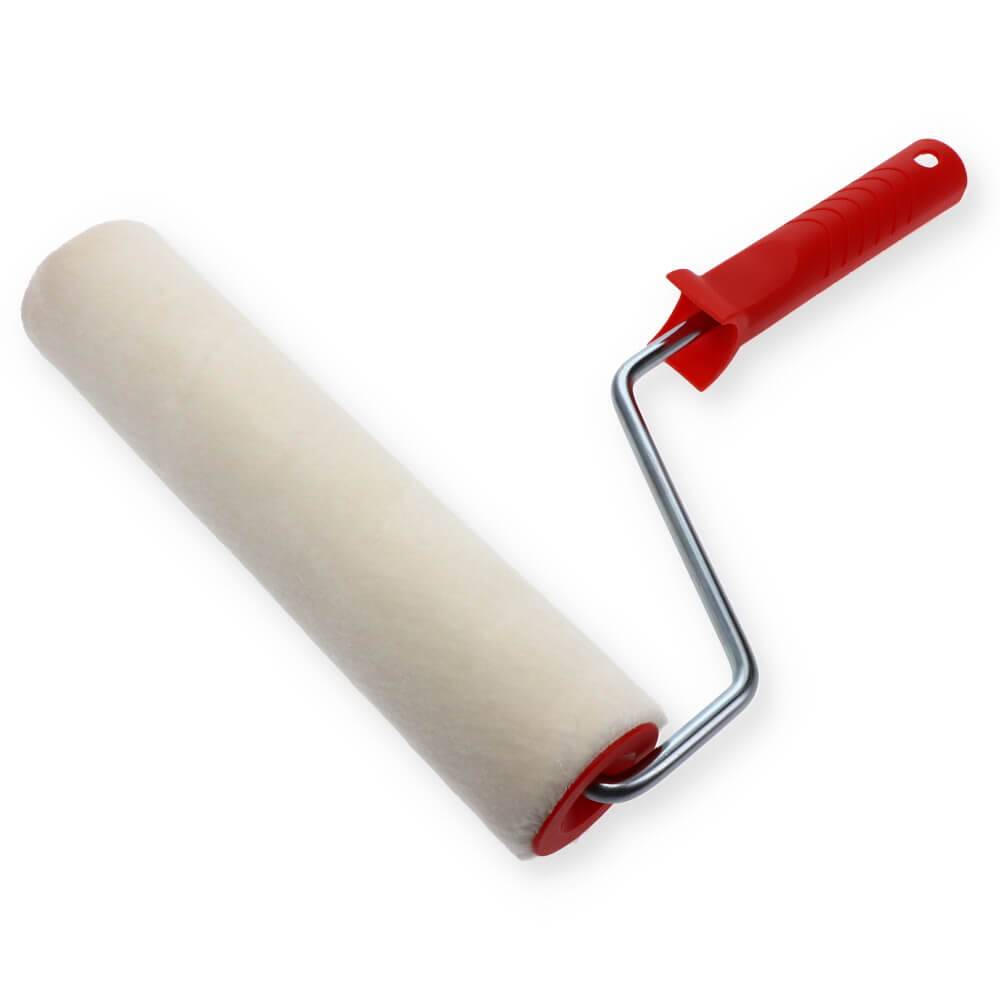 Farbrolle Velour 4mm mit Bügel 25 cm Maler Rolle Walze Farbe Lack Epoxid Polyester Harz