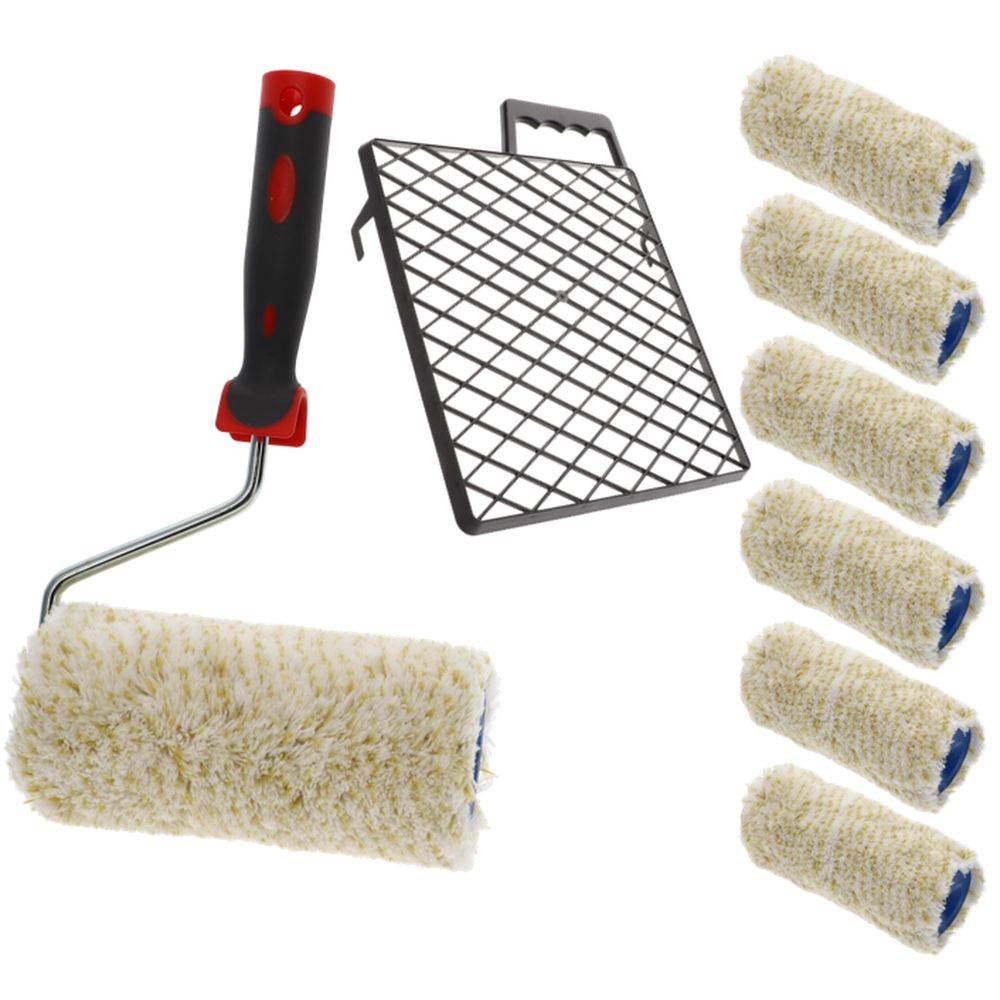 Farbrolle SET Polyamid 18mm 18 cm Maler Streich Rolle Farb Walze Lack