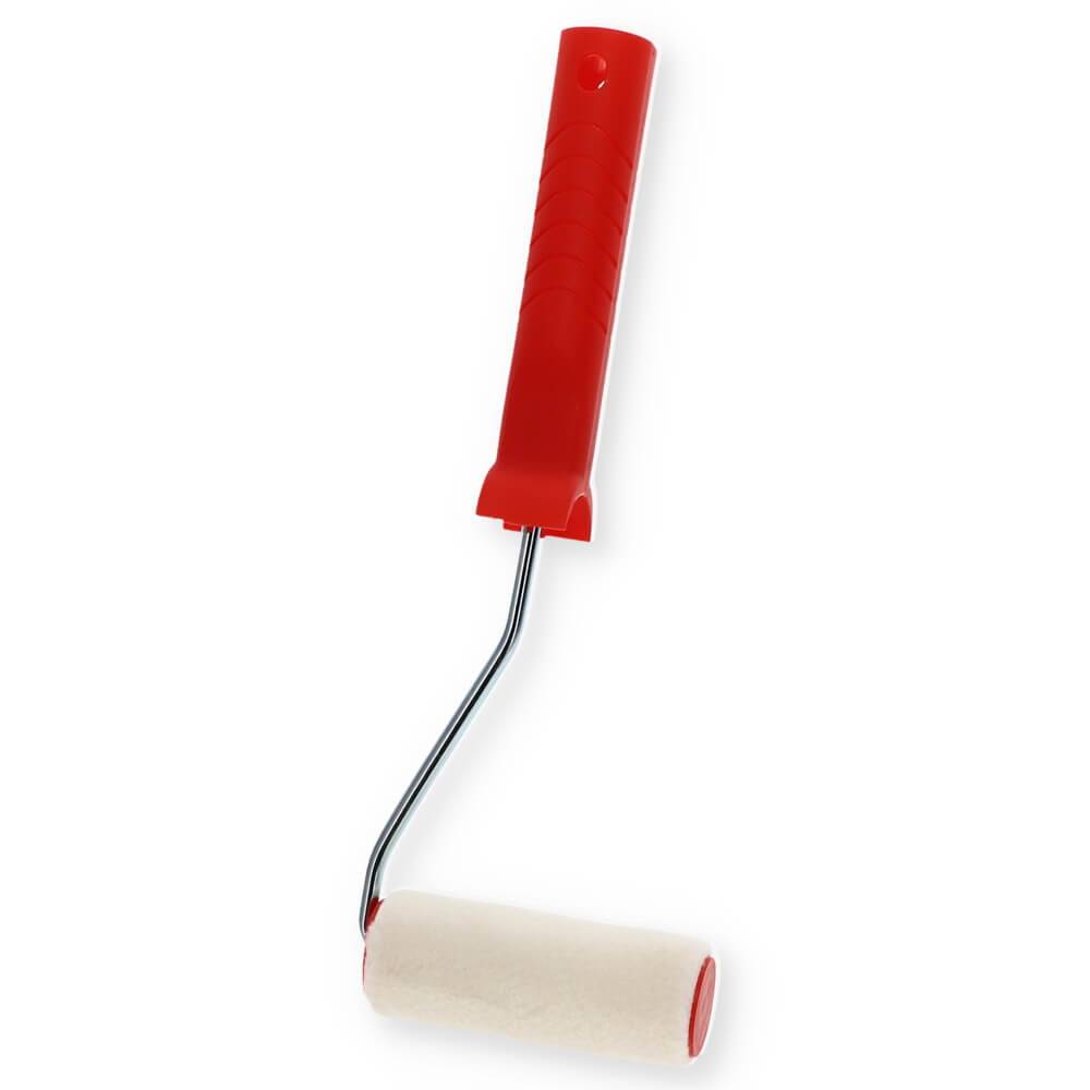 Farbrolle Velour 4mm mit Bügel 10 cm Maler Rolle Walze Farbe Lack Epoxid Polyester Harz