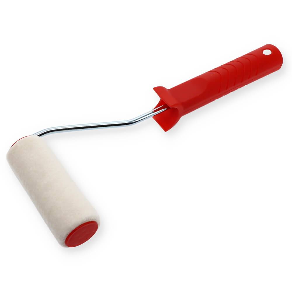 Farbrolle Velour 4mm mit Bügel 10 cm Maler Rolle Walze Farbe Lack Epoxid Polyester Harz