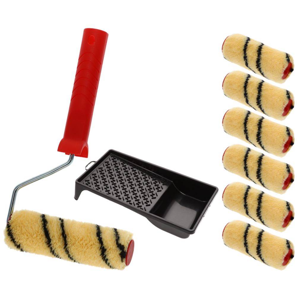 Farbrolle Polyacryl 9mm 10 cm Maler Streich Rolle Dispersion Latex Farbe Lack