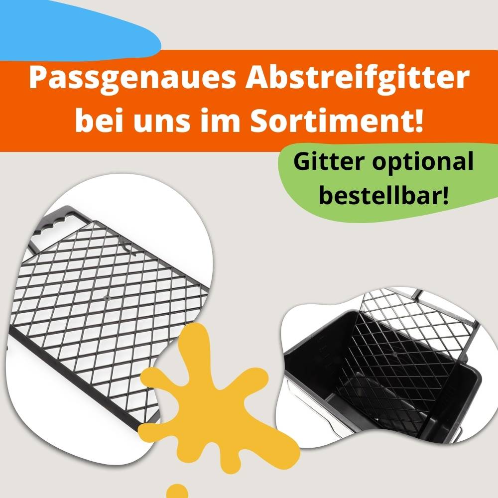 Farbeimer leer mit Ausgießer Skala Eckig Kunststoff Eimer Kübel Behälter 6 Liter 6 Stück