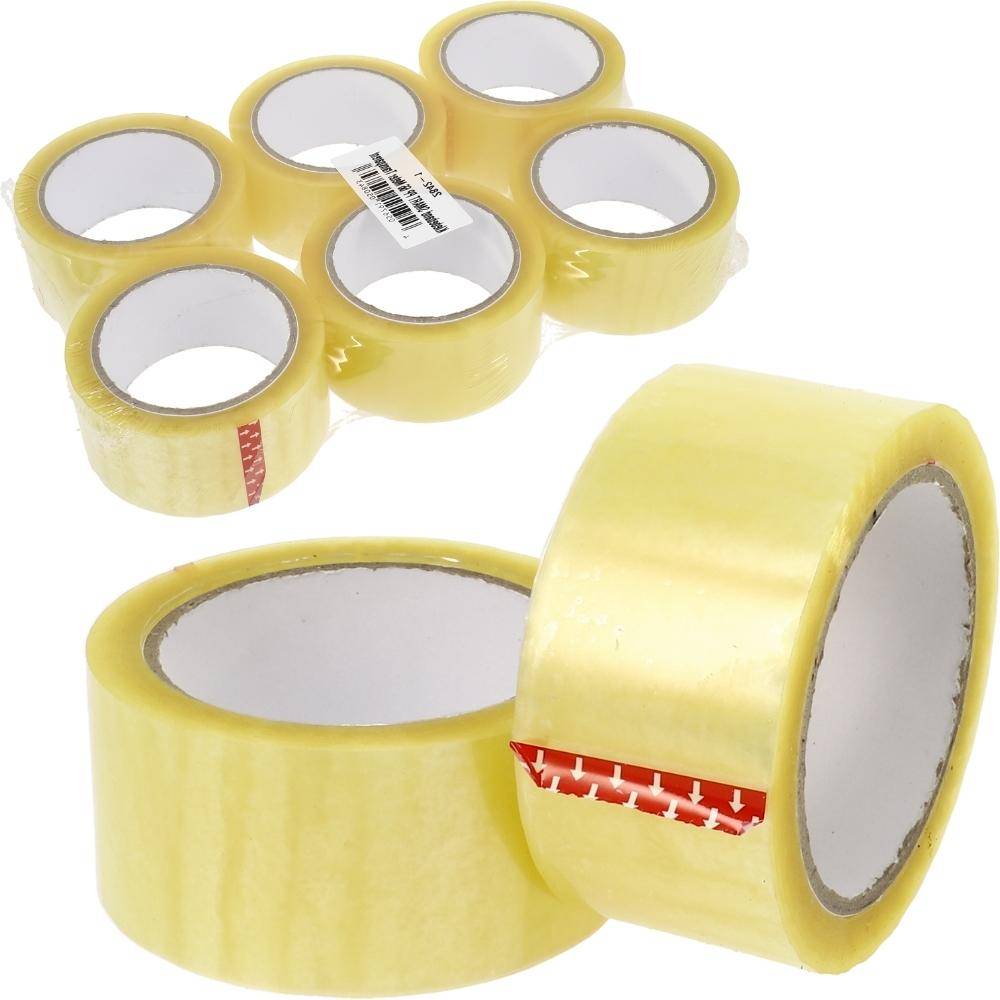 Klebeband Packband Paketband Paketklebeband Verpackungsklebeband Transparent Naturkautschuk 6x Transparent 66 M