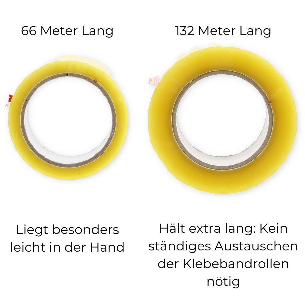 Klebeband Packband Paketband Paketklebeband Verpackungsklebeband Transparent Naturkautschuk 6x Transparent 66 M