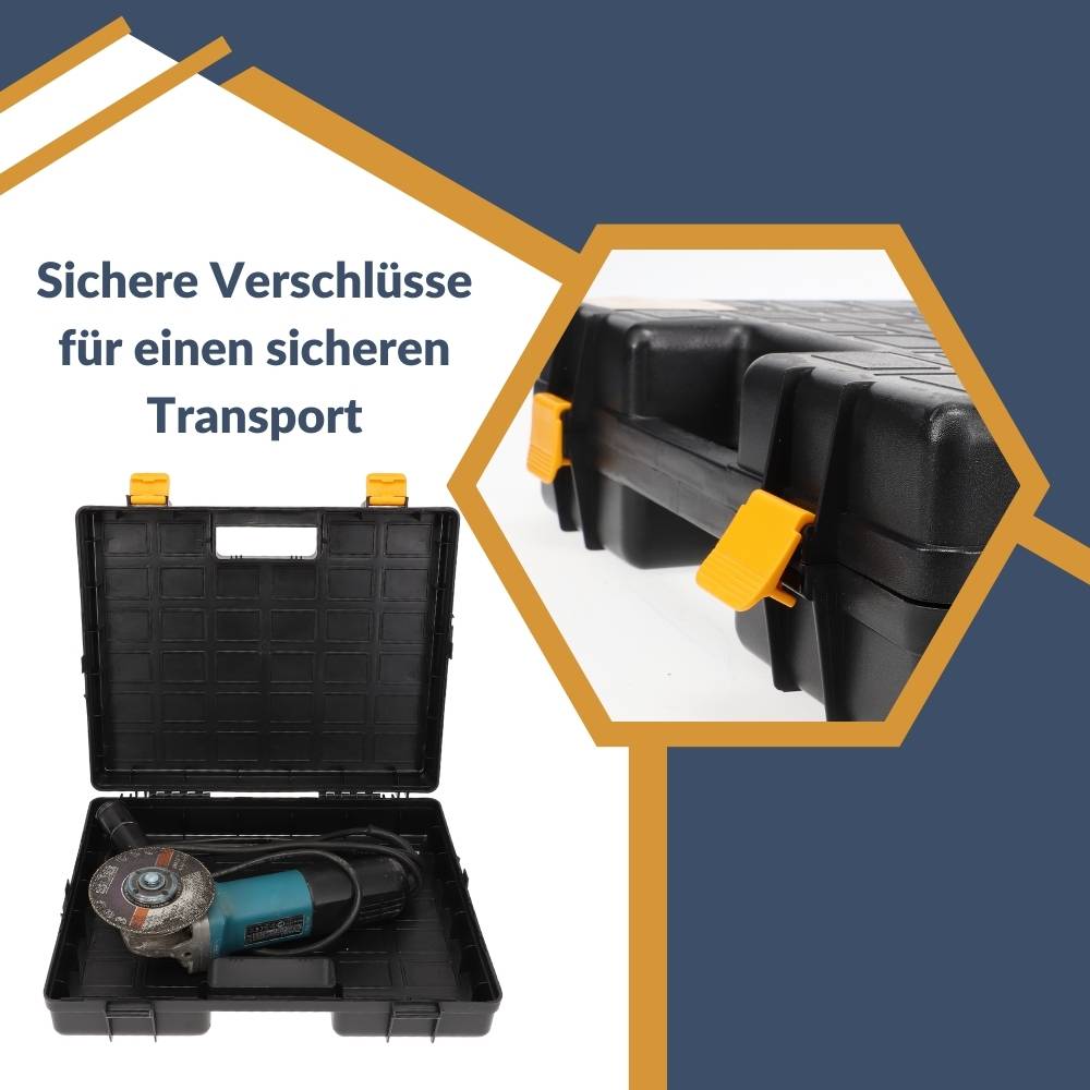 Maschinenkoffer leer Kunststoff Universal Werkzeugkoffer für Elektrowerkzeuge Werkzeugbox Gerätebox Gerätekoffer Koffer Box