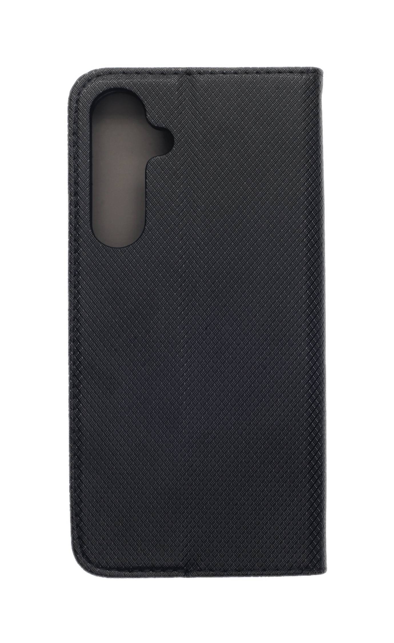 JAMCOVER Bookcase Texture Schwarz für Samsung Galaxy S24 FE - Handytasche mit Kartenfach und Standfunktion