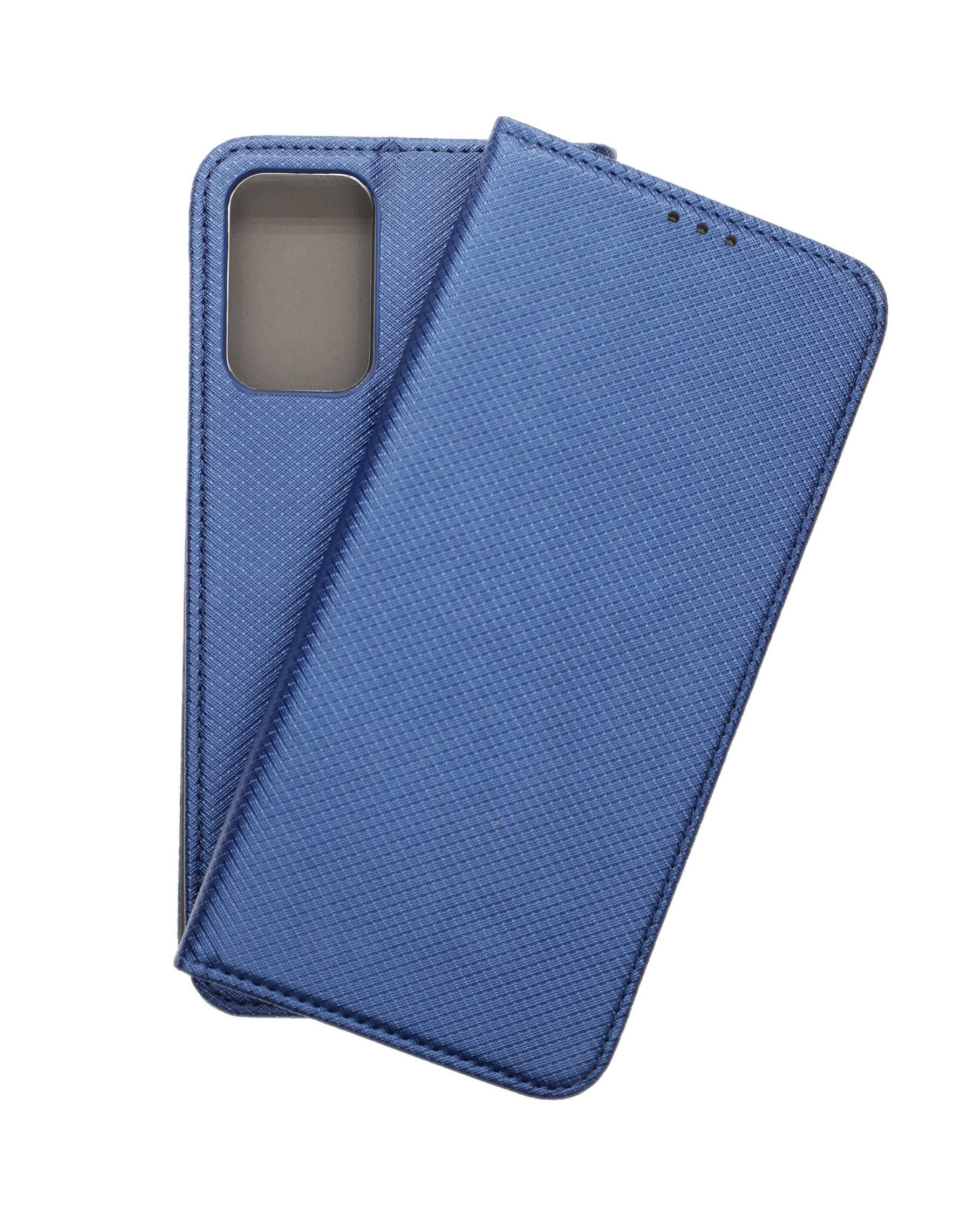 JAMCOVER Bookcase Texture Marineblau für Motorola moto g35 5G - Handytasche mit Kartenfach und Standfunktion
