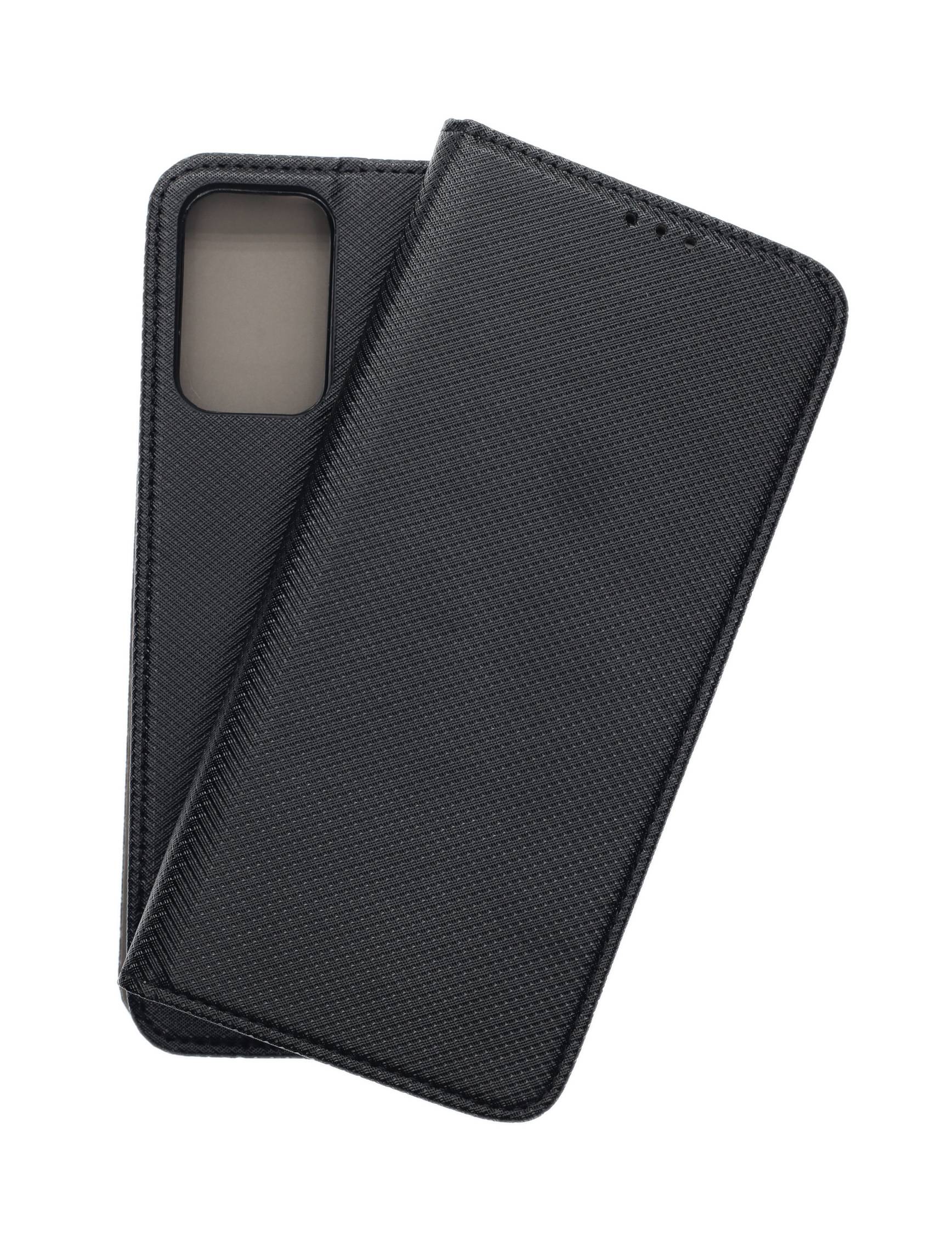 JAMCOVER Bookcase Texture Schwarz für Motorola moto g35 5G - Handytasche mit Kartenfach und Standfunktion