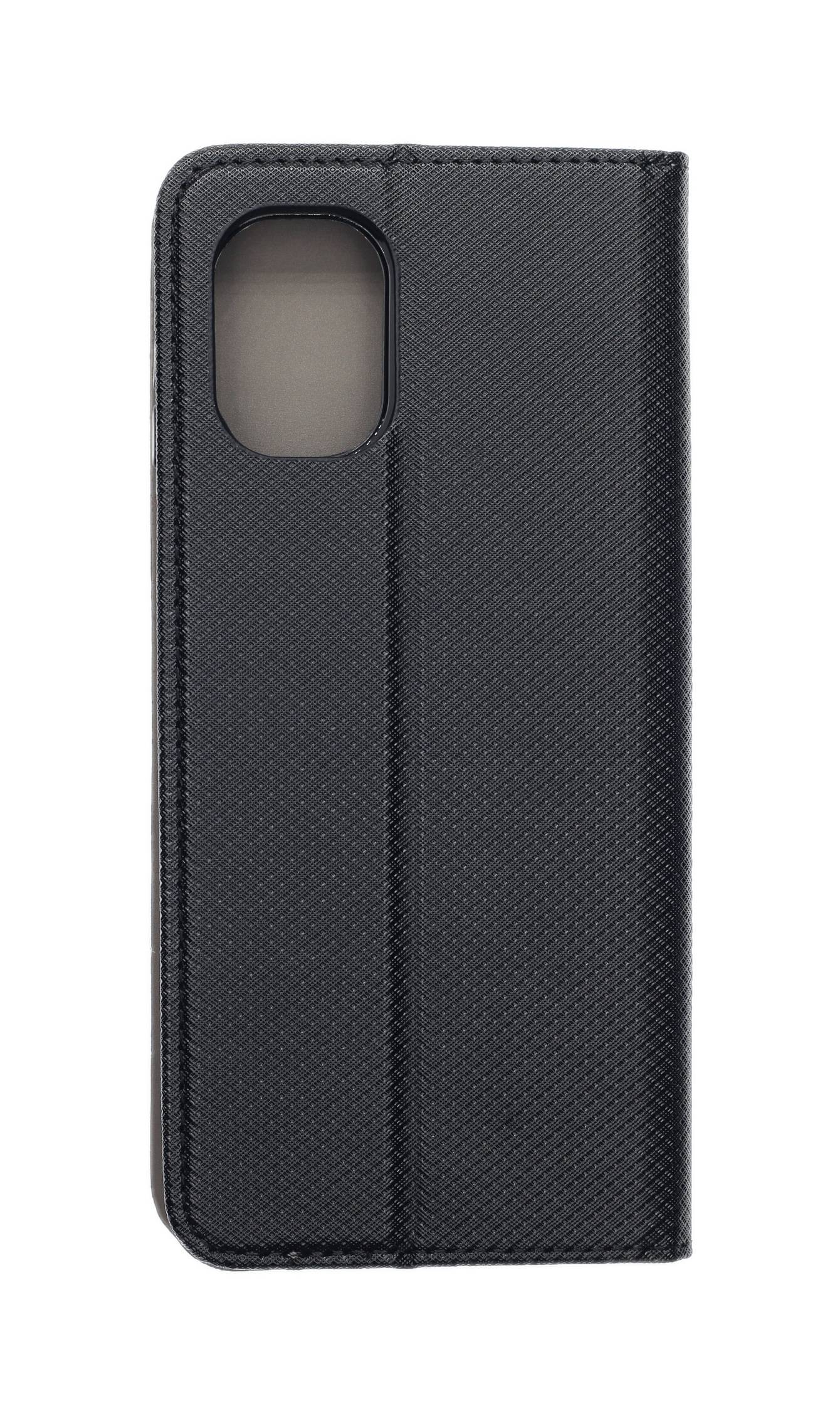 JAMCOVER Bookcase Texture Schwatz für Motorola moto g55 5G - Handytasche mit Kartenfach und Standfunktion