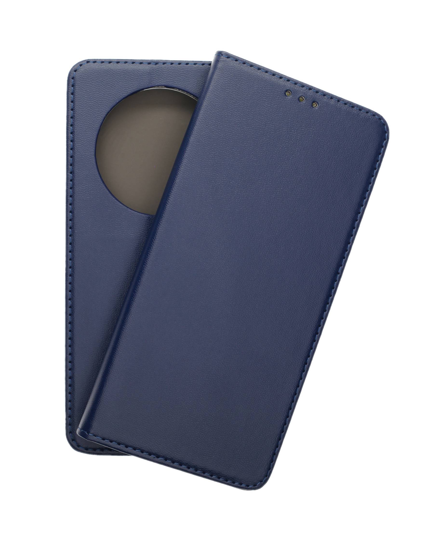 JAMCOVER Bookcase Smooth & Safe Marineblau für Xiaomi Redmi 14C - Handytasche mit Kartenfach und Standfunktion