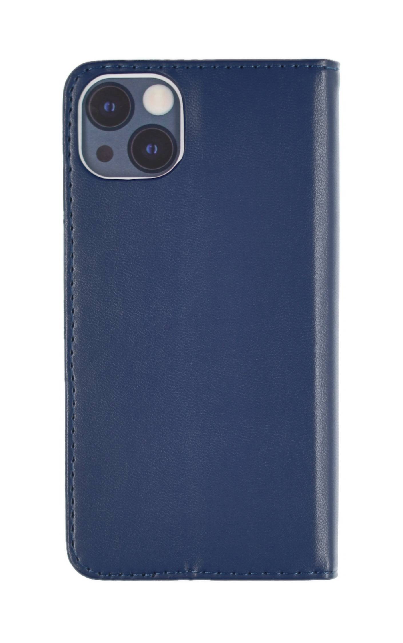 JAMCOVER Bookcase Smooth & Safe Marineblau für Apple iPhone 15 Plus - Handytasche mit Kartenfach und Standfunktion