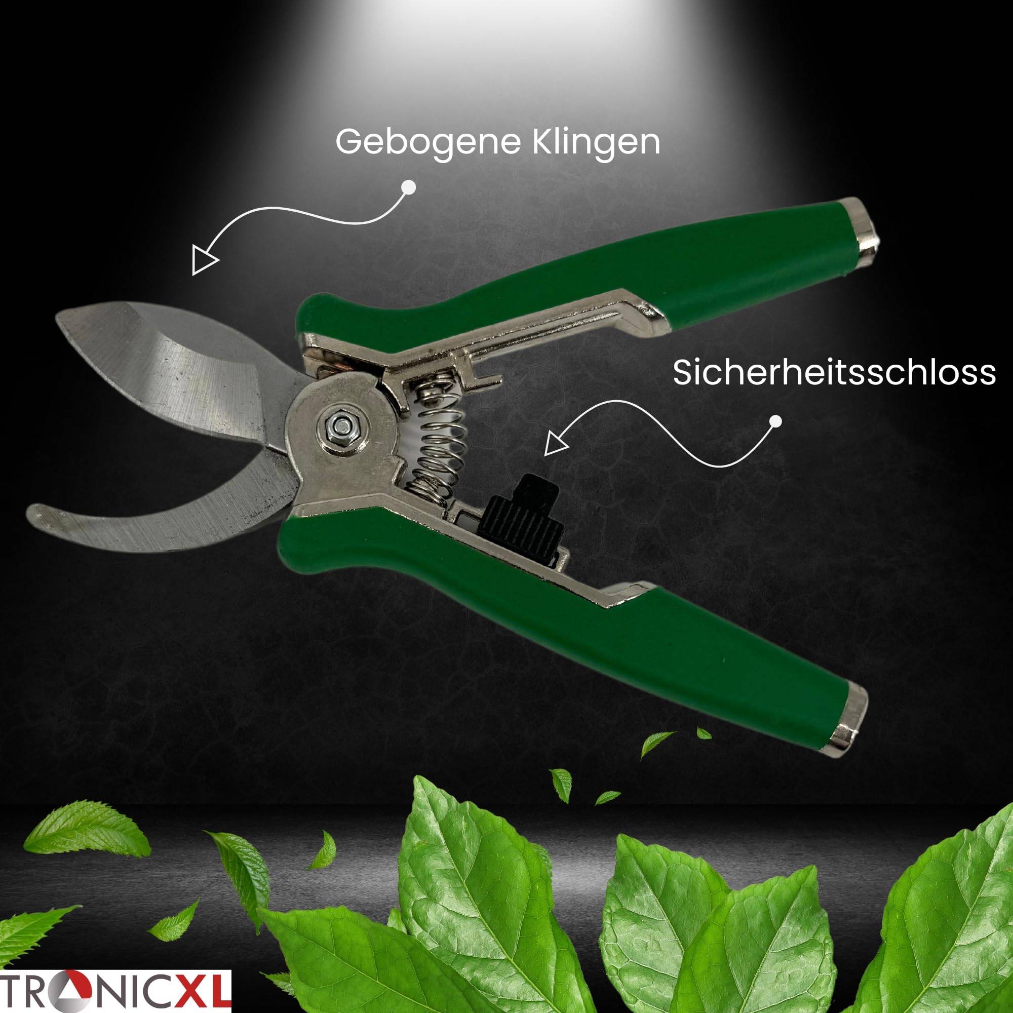 2 Stück Gartenschere Premium Ernteschere Gartenschere Schere gebogen gebogene Klinge Trimmen Trimmer Planzen Erntehelfer Knipser Leseschere