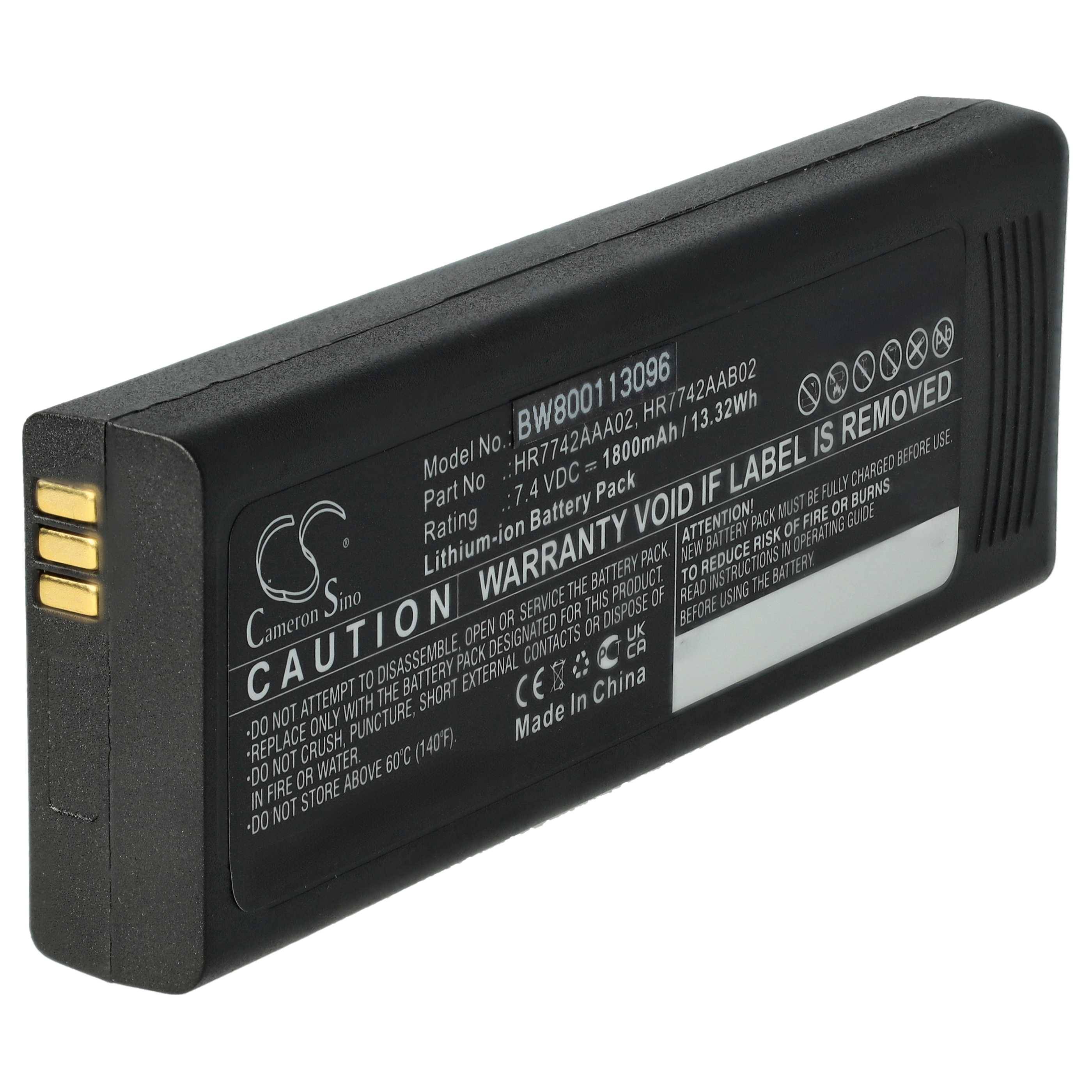 vhbw Akku Ersatz für EADS HR7742AAA02, HR7742AAB02 für Funkgerät, Walkie Talkie (1800 mAh, 7,4 V, Li-Ion)