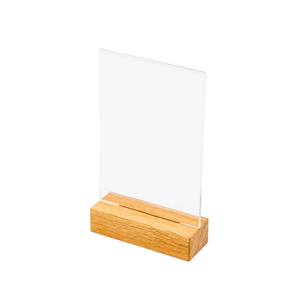 Showdown Menühalter T-Ständer aus Holz DIN A6 - Hochformat