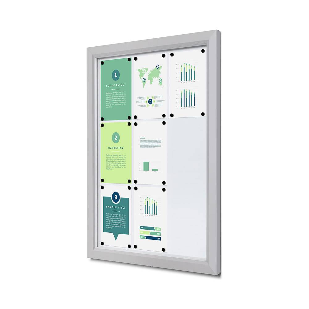 Showdown Displays Abschließbarer Schaukasten SLIM Outdoor - 9x DIN A4