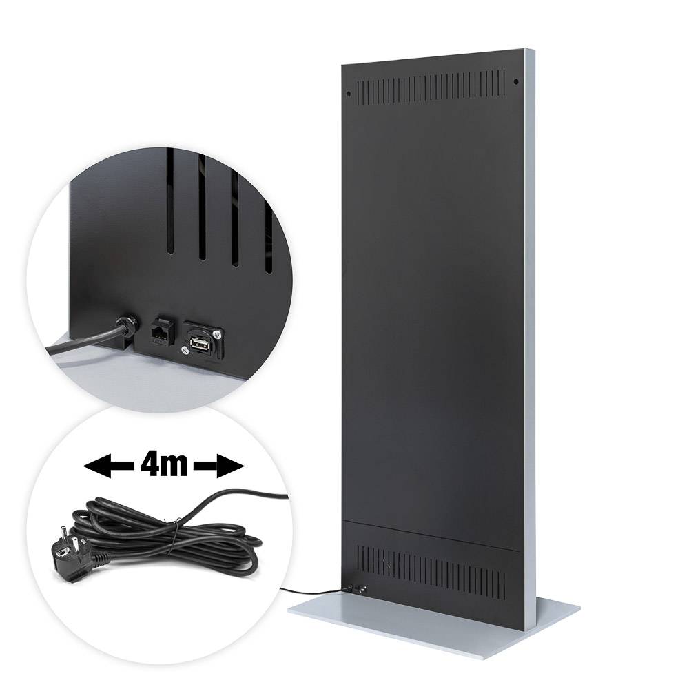 Showdown Displays Digitale Infostele Slim mit Samsung-Bildschirm - 55 Zoll