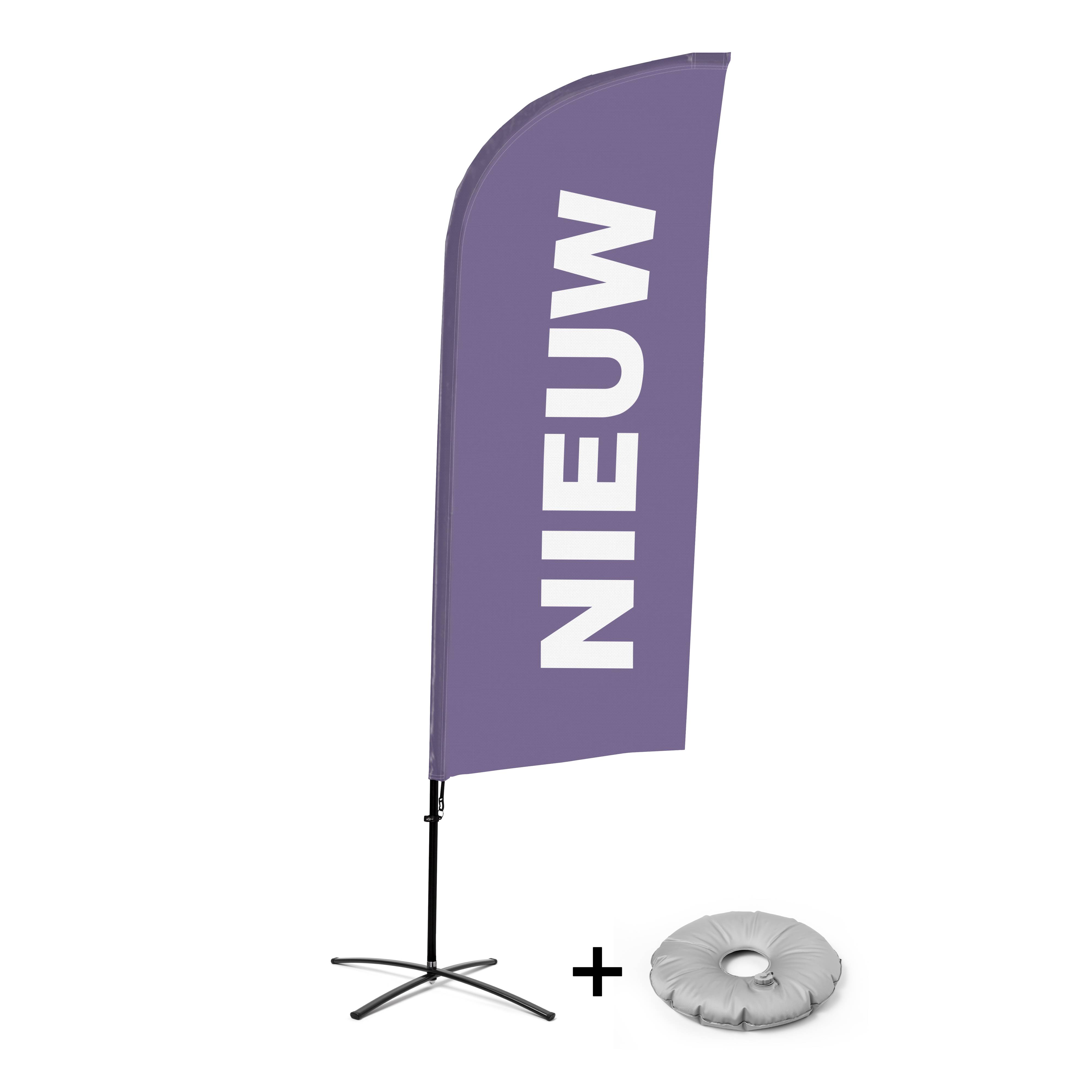 Showdown Displays Beachflag Alu Wind Komplett-Set Neu Lila Niederländisch Kreuzständer