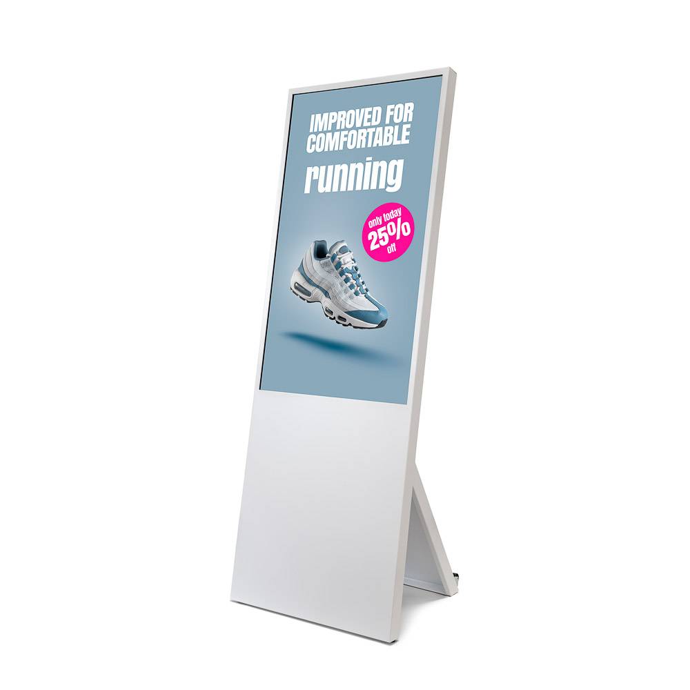 Showdown Displays Digitaler Kundenstopper Spectrum mit Samsung-Bildschirm - 43 Zoll - Weiß