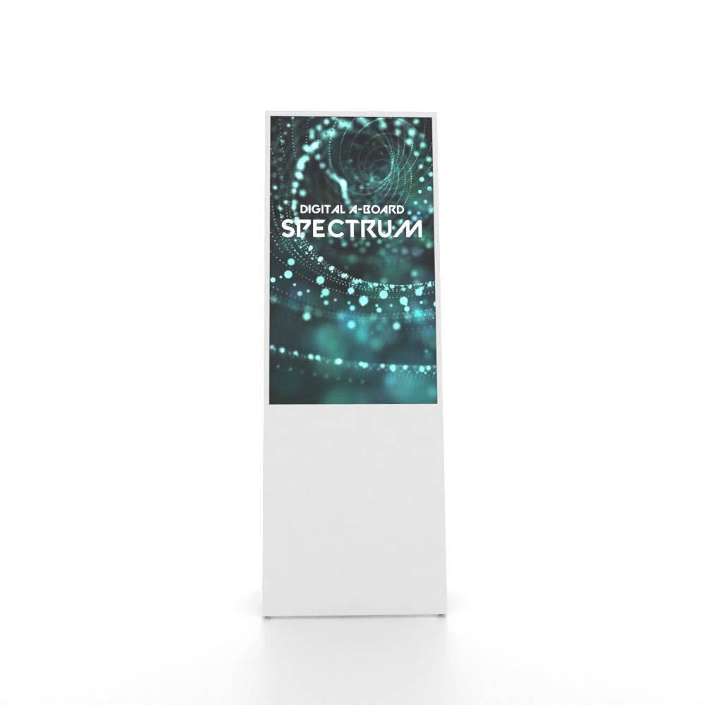 Showdown Displays Digitaler Kundenstopper Spectrum mit Samsung-Bildschirm - 43 Zoll - Weiß