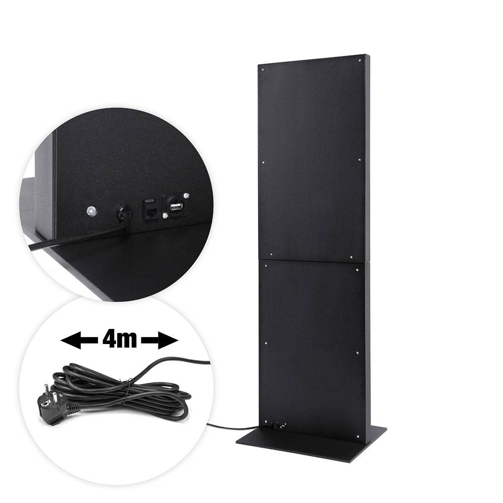 Showdown Displays Smart Line Digitale Infotstele mit Samsung-Bildschirm Und Touchscreen - 43 Zoll - Schwarz