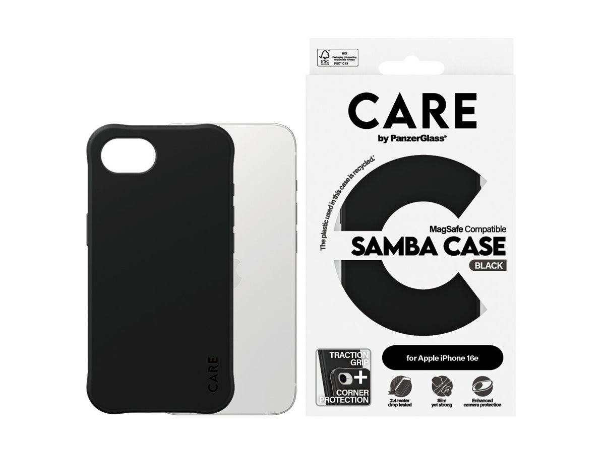 CARE Case Fashionable Samba w. MagSafe. black iPhone 16e