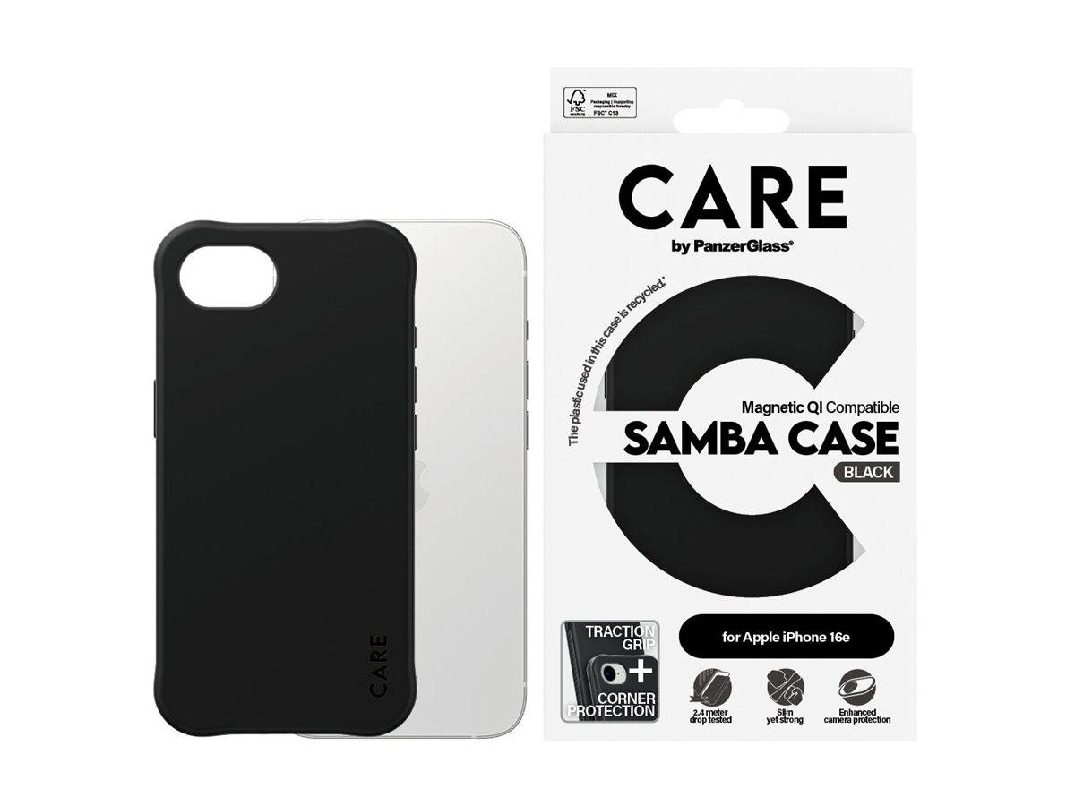CARE Case Fashionable Samba w. MagSafe. black iPhone 16e