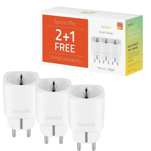 Hombli EU Smart Socket Promo Pack 2+1 - Weiß