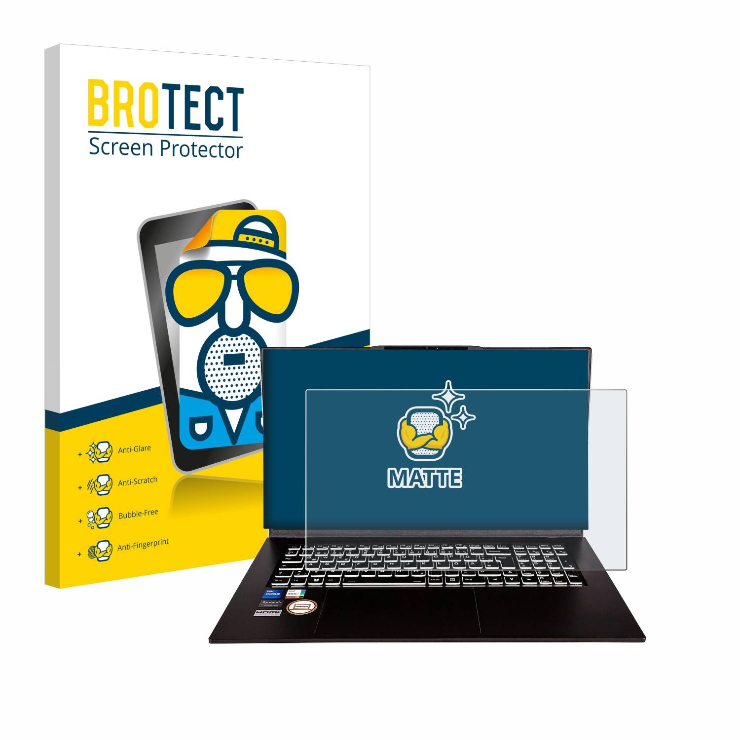 BROTECT Entspiegelungs-Folie für PaderBook Plus i57