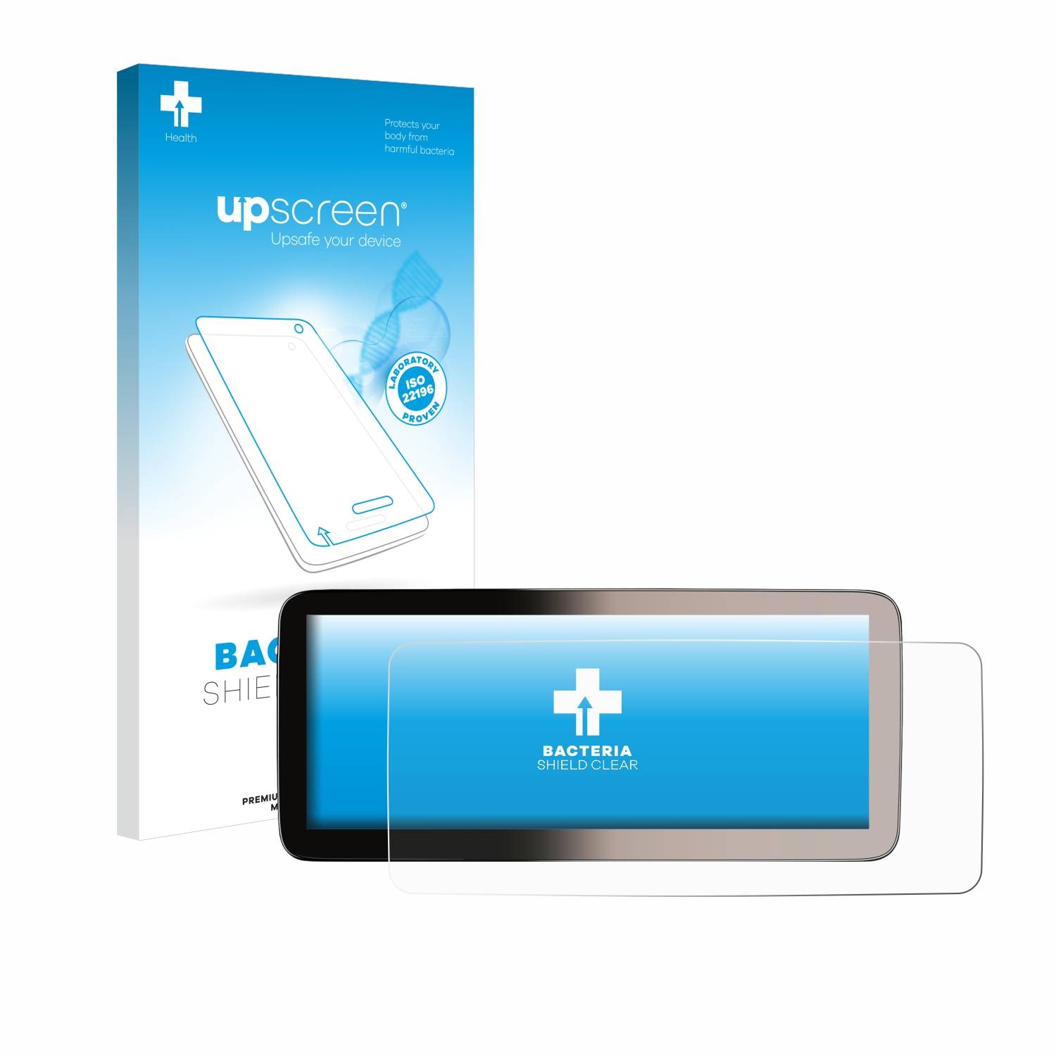 upscreen Bacteria Shield Schutzfolie für Erisin ES46GC50-TDE 12,3 - Antibakteriell
