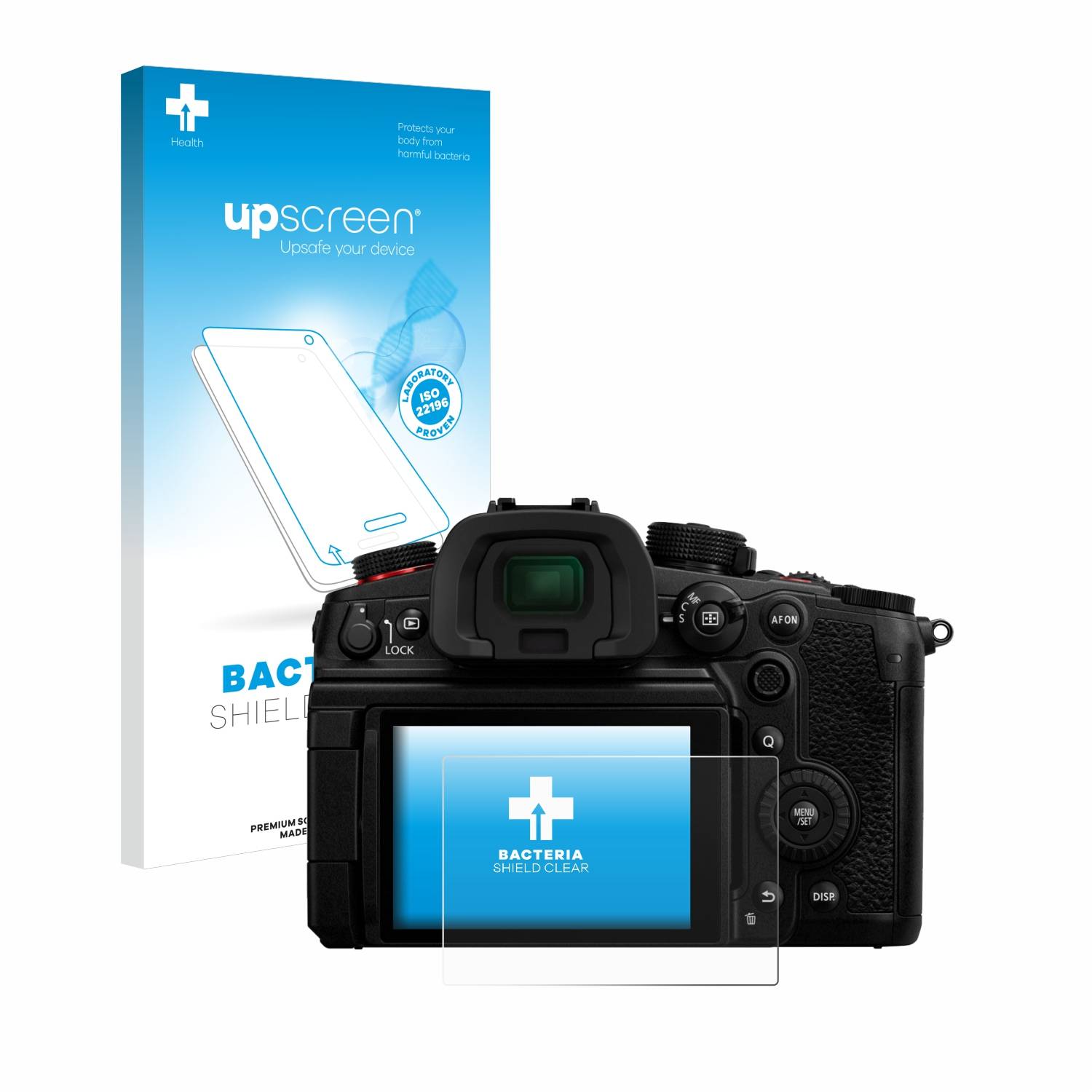 upscreen Bacteria Shield Schutzfolie für Panasonic Lumix DC-GH7 - Antibakteriell