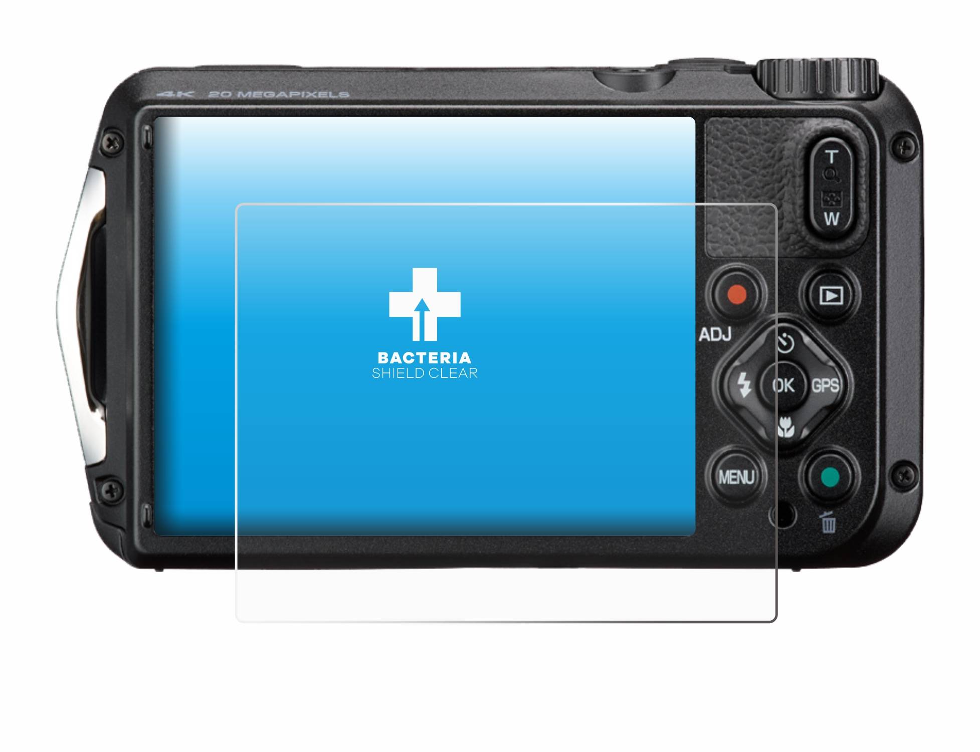 upscreen Bacteria Shield Schutzfolie für Ricoh Pentax WG-8 - Antibakteriell