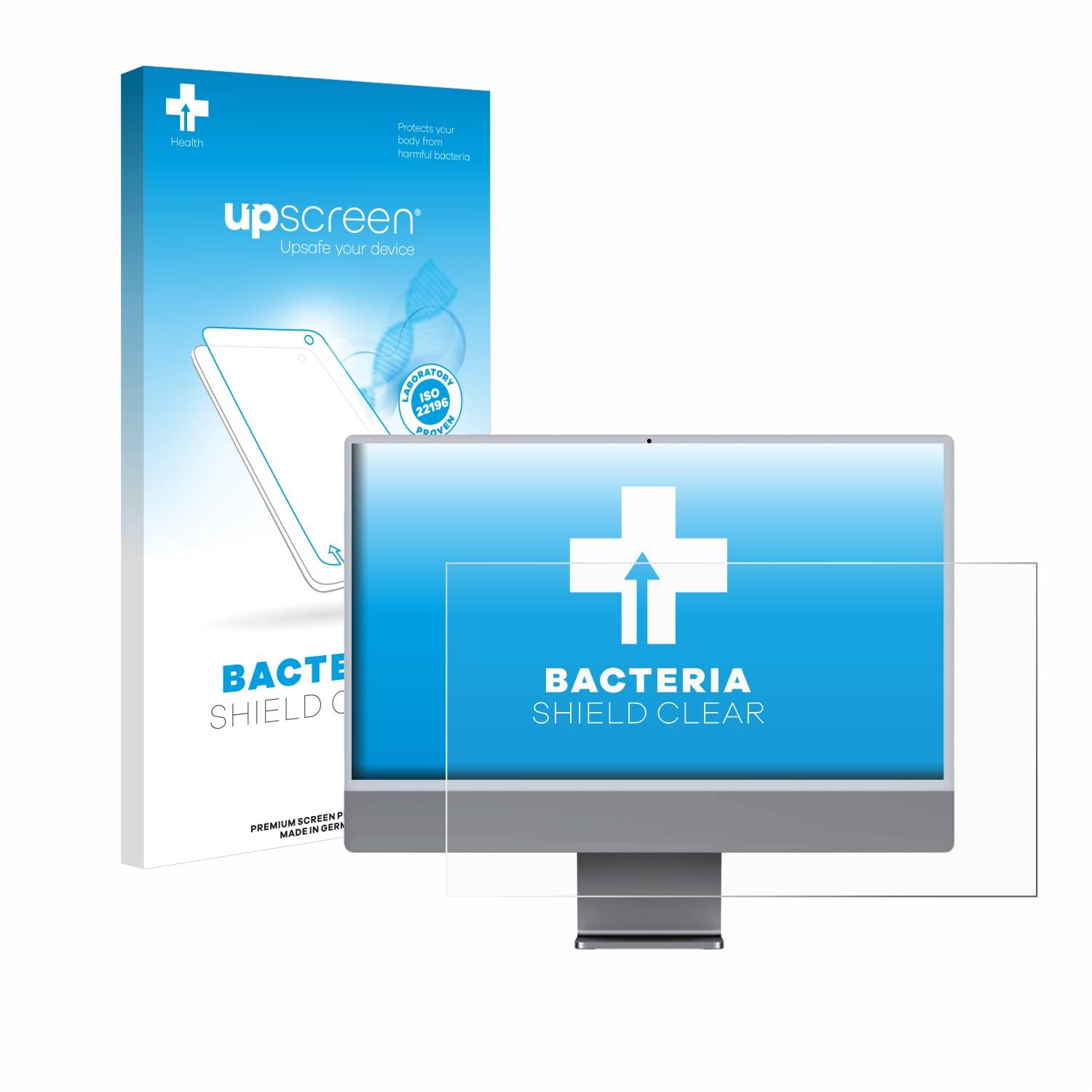 upscreen Bacteria Shield Schutzfolie für Apple iMac 24 M3 2023 - Antibakteriell