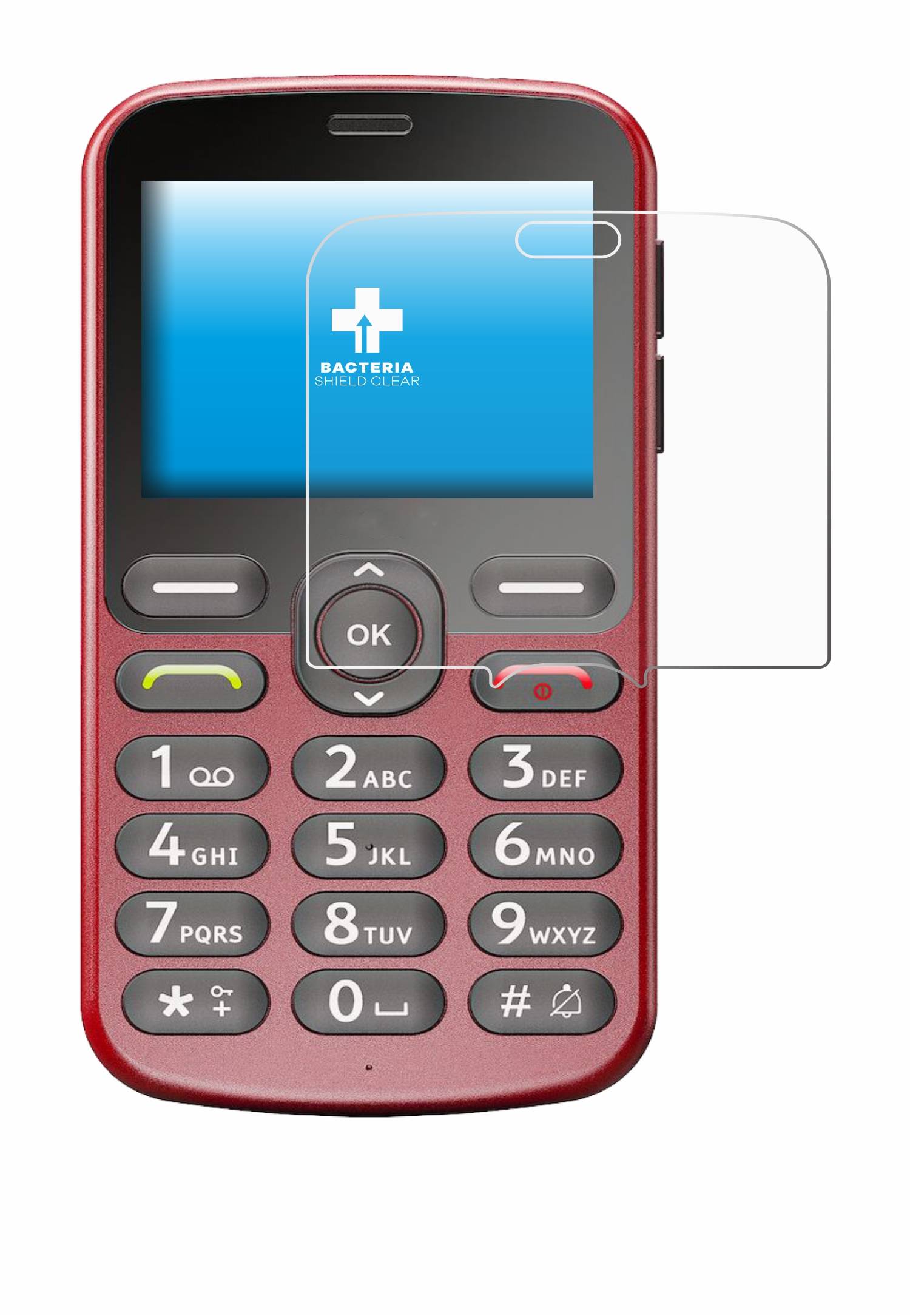 upscreen Bacteria Shield Schutzfolie für Doro 1880 - Antibakteriell
