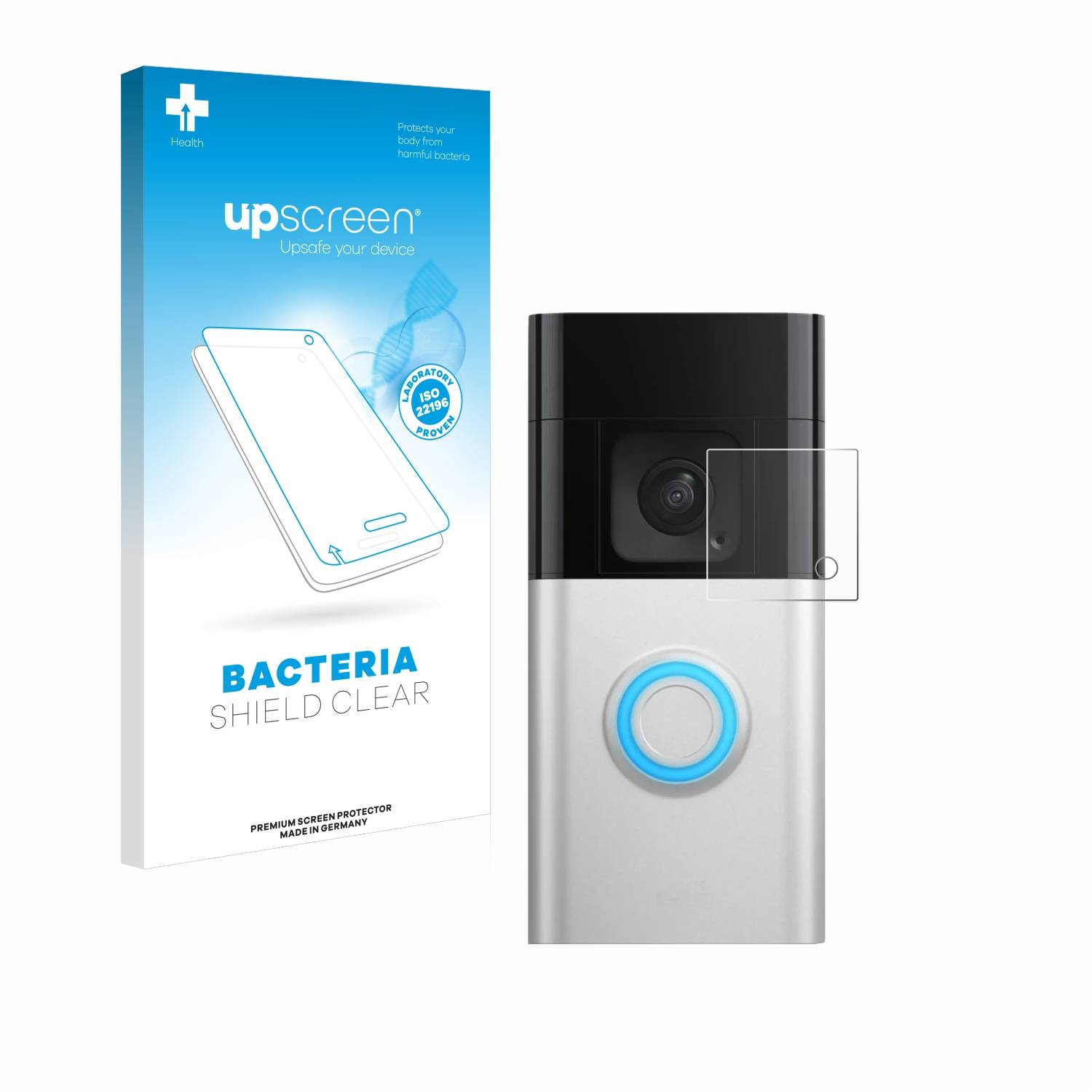 upscreen Bacteria Shield Schutzfolie für Ring Battery Video Doorbell Pro - Antibakteriell