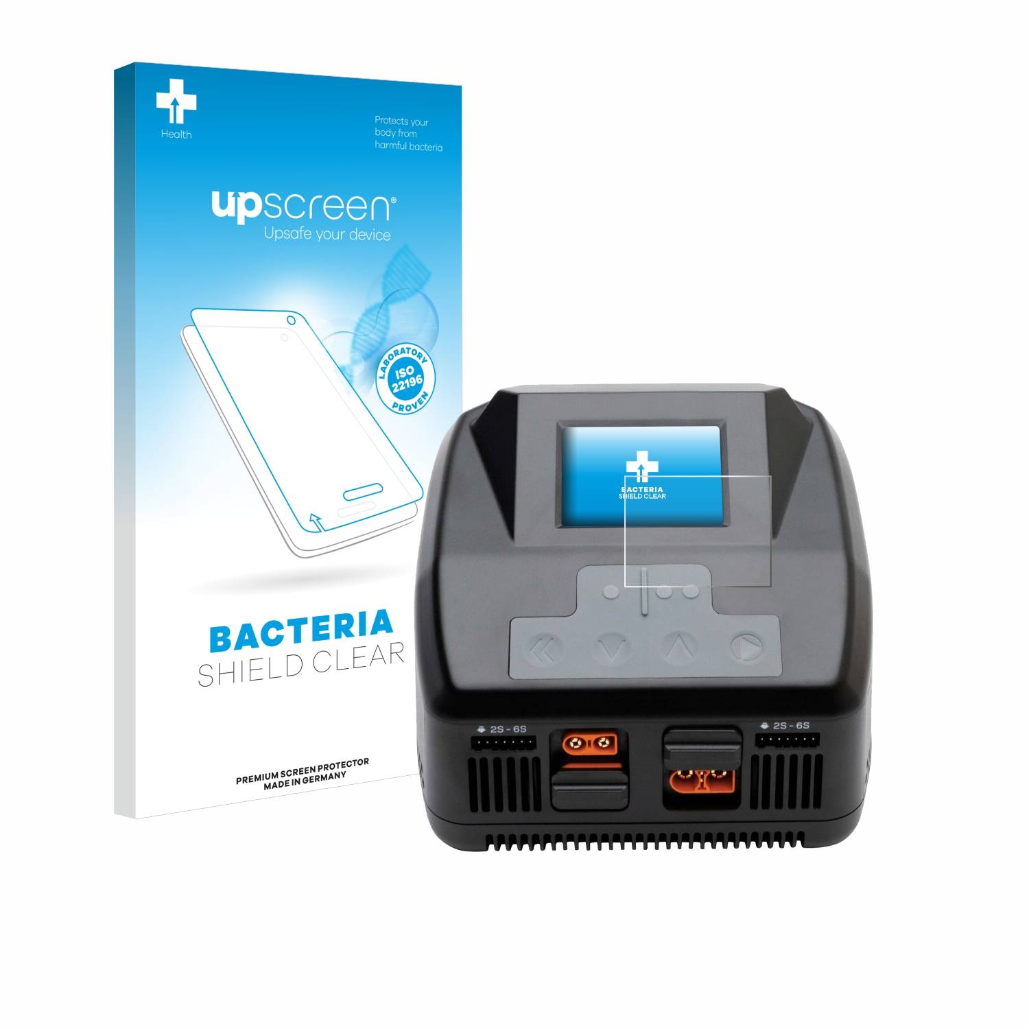 upscreen Bacteria Shield Schutzfolie für Spektrum Smart charger S2100 G2 - Antibakteriell